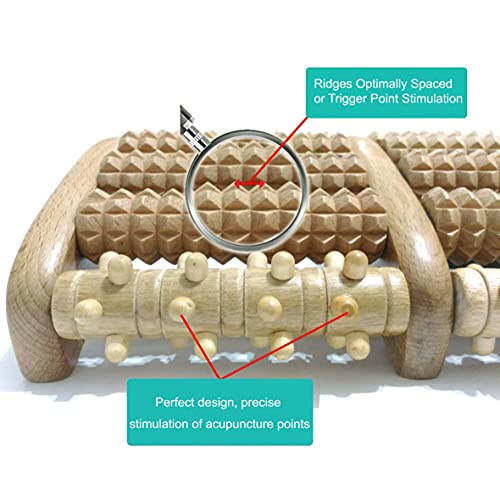 Large Dual Foot Massager Roller. Relaxation, Foot Pain, Plantar Fasciitis & Stress Relief. Includes Full Laminated Chart & Instructions. Latest Upgrade Model. - size: 10.67x7.44x1.73 Inch