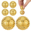 6 Pcs Magnetic Massage Ball for Adults Spiky Massage Ball for Hand Exercise, Pain Pressure and Stress Relief Gifts for Stocking Stuffers(Gold) - color: Gold