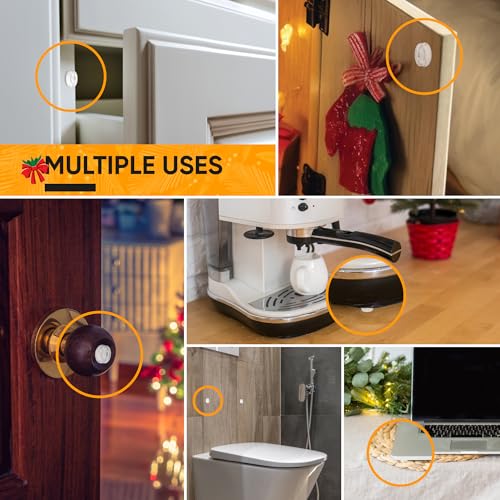 64 Self Adhesive Cabinet Door Bumpers – Sticky Clear Silicone Rubber Pads for Furniture Drawers, Kitchen Cabinets, Decor, Wall Protection – Vellax - size: 64 Pcs