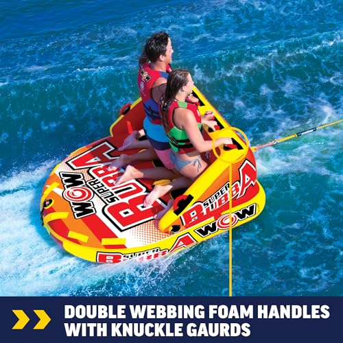 Wow Sports Bubba Towable Tubes for Boating, Boat Accessories for Tubing, Water Tube for Boats - style: 1 to 3 Person