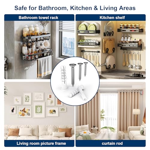 Drywall Anchors and Screws Kit – 264PCS Screws and Anchors for Wall, Drywall, Picture Hanging – Heavy Duty Plastic Wall Anchors and Screws Set for Drywall, Anchors for Screws, Wall Anchors for Drywall
