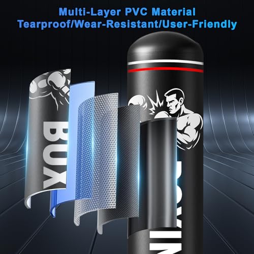 Punching Bag for Adults with Stand, 74.8'' Free Standing Heavy Boxing Bag with Gloves and Pump for Men Women Teen Boys Girls Kickboxing Beginners Home Training MMA Muay Fitness Thai