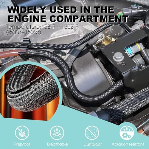 AGPTEK Cable Sleeve, 2Pack 5ft - 1.8 inch Cable Management Desk Cord Cover Organizer Wire Hider for Home Office Computer TV Wire Loom Tubing Pet Proof Cord Protector from Cat Dog Chewing, Black - color: Black, size: 1.8"-10ft