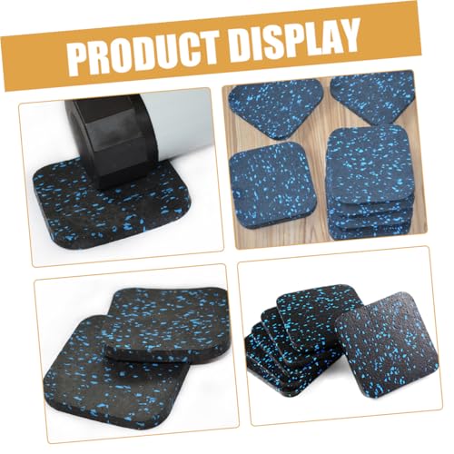 UPKOCH 8pcs Rubber Exercise Mats for Gym Flooring, Shock Absorption Treadmill Pads with Noise Reduction, 100mm X 100mm Thick Rubber Anti-Vibration Mats for Home Workout Equipment