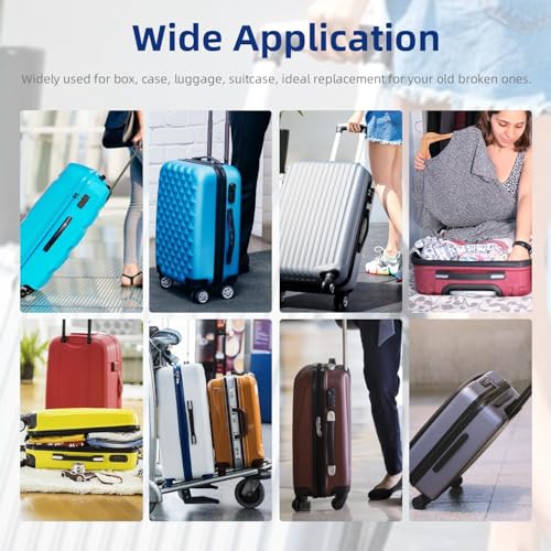 Bztoolbox 2Pcs Luggage Handle 9.06" x 0.98" (L x W) Plastic Pull Handle Grip Replacement 230mm x 25mm for Luggage Suitcase Box Black Tone