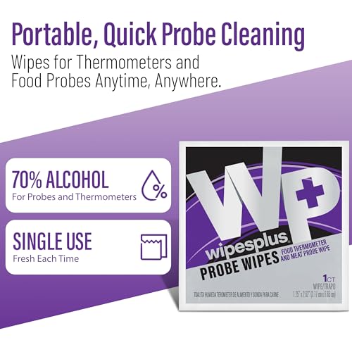Thermometer Sanitizing Wipes - Probe Wipe Sachet - 100 Wipes - size: 100 Count (Pack of 1)
