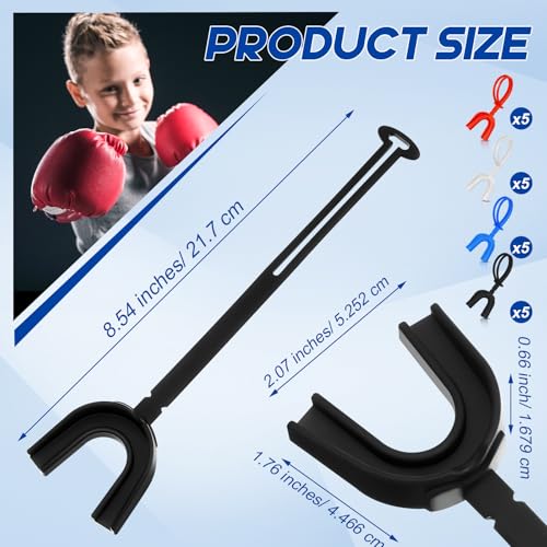 Dunzy 20 Pcs Football Mouth Guards with Strap Bulk Sports Mouthguard Bulk Football Mouthpiece Mouth Protector for Wrestling Boxing Lacrosse Hockey Taekwondo - color: Mixed Color, size: Youth