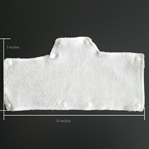 White Sweatband for Hardhat Washable Velvet Terry Cotton Hard Hat Liner NAEE snap on (6pcs) - color: White