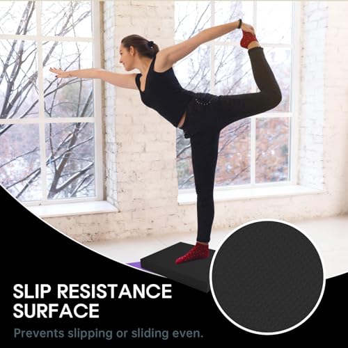 Balance Pad – Stability Trainer for Balance, Stretching, Physical Therapy, Exercise, Mobility, Rehabilitation and Core Training Non-Slip Closed Cell Foam Premium Balance Pad Knee Pad - color: black