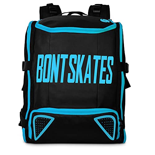 Bont Skates - Multi Sport Skate Backpack Travel Bag - Inline Ice Quad Speed Skating - color: Black Gamma blue