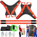 Anti-Slip Moving Straps, Adjustable Two-Person Shoulder Moving Lifting Straps with 1-Person Lifting Straps, Heavy Duty up to 800 lbs for Harness Moving Furniture & Appliances (Orange) | Moving Strap Heavy Duty up to 800 lbs for Harness Moving Furniture &