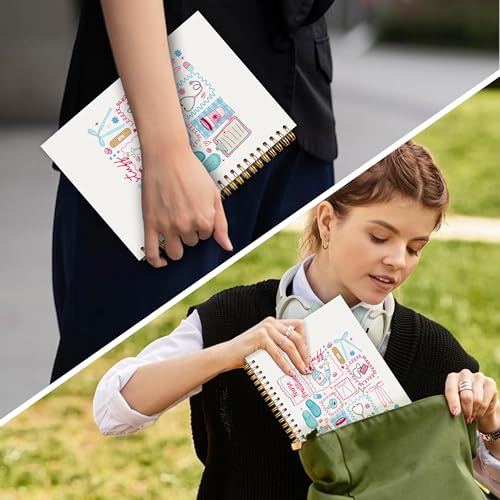 Nurse Practitioner Gifts for Women Spiral Notebook 5.5x8.3 in, Nurse Appreciation Week Gifts, Coquette Nursing Medical Hardcover Notebook Journal for Women Work - color: Coquette Nursing Medical
