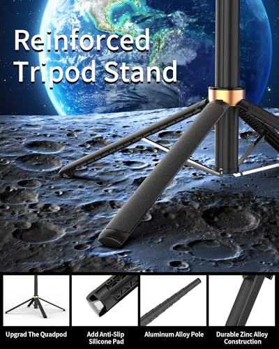 71" Phone Stand Selfie Stick,Cell Phone Tripod with Wireless Remote, iPhone Quadpod Stand,Selfie Stick Tripod for iPhone Compatible with All Cell Phones,Camera - size: 71" Selfie Stick with Wireless Remote