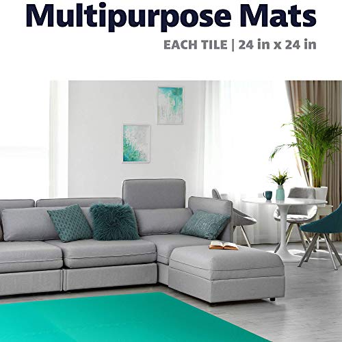 We Sell Mats 1/2 Inch Thickness Multipurpose EVA Foam Floor Tiles, Interlocking Floor Mat for Indoor Gym and Home Use, 24 in x 24 in, Hunter Green, 24 Square Feet (6 Tiles) - color: Hunter Green, style: 24 Square Feet (6 Tiles)