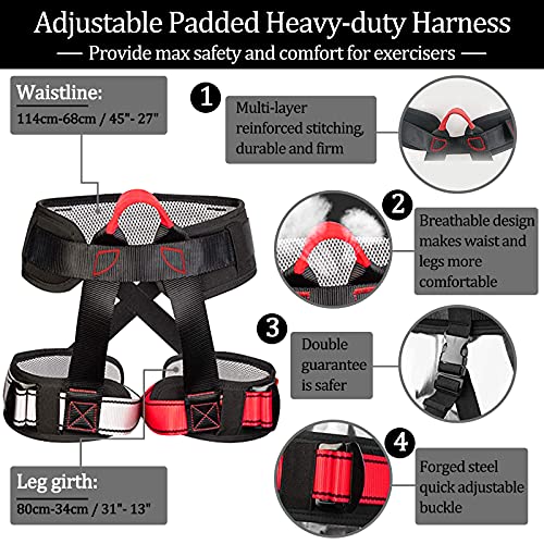 Dasking Heavy Bungee Resistance Band Set Gravity Yoga Bungee Cord Resistance Belt Set 4D Bungee Dance Rope Workout Fitness Home Gym Professional Training Equipment - size: WEIGHT CLASS-5:90KG