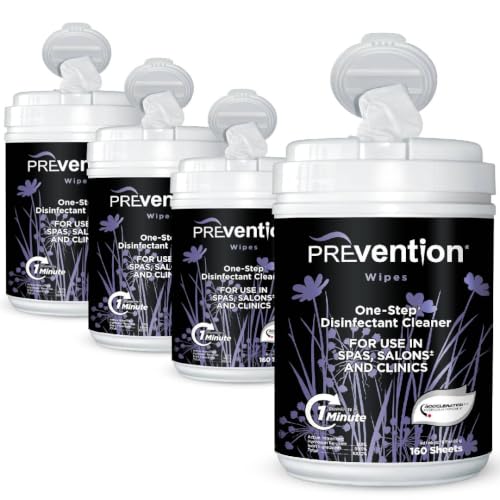 Prevention Wipes – Multi-Surface Cleaning Wipes for Everyday Use – Canister, 160 Count (Pack of 4) - size: Wipes Canister (4 Pack)