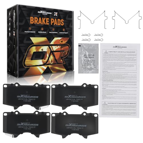 maXpeedingrods D976 P-976 Ceramic Front Brake Pads for Toyota Tacoma 2005-2022, Tundra 2000-2006, 4Runner 2003-2022, FJ Cruiser 2007-2014, Sequoia 2001-2007, for Lexus GX460 2010-2021, GX470 2003-2009 - size: D976