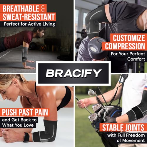 Tennis Elbow Brace for Women & Men, Fitness and Everyday Use (XXL) | Elbow Compression Sleeve for Tendonitis, Arthritis, Tennis Elbow & Golfers Elbow, Reduce Elbow Pain During Fitness Activity - color: Gray, size: XX-Large