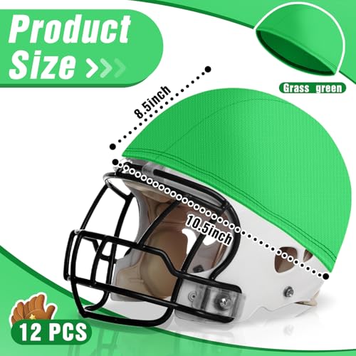 Ramede Football Helmet Covers for Practice Scrimmage Cap Helmet Cover Scrimmage Cap for Youth Adult Football Hockey Training Accessories 10.4 Inch in Diameter - color: Grass Green, size: Regular Style