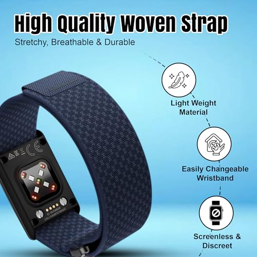 DADO Breathable Nylon Replacement Watch Band Compatible with Polar Loop – Lightweight, Ideal for All Weather Use Sport Strap with Adjustable Hook & Loop Closure - color: Ocean Blue
