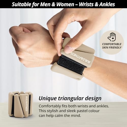 Wrist & Ankle Weights, Adjustable Bands for Women & Men Workouts, Set of 2 – 2lb or 4lb (1lb or 2lb each strap) Ideal for Runs, Jogs, Walks, Yoga, Dance, Pilates, Cardio, Aerobics, Strength Training - color: Stone, size: 2LB (1LB each)