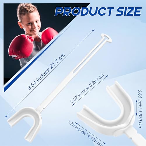Dunzy 20 Pcs Football Mouth Guards with Strap Bulk Sports Mouthguard Bulk Football Mouthpiece Mouth Protector for Wrestling Boxing Lacrosse Hockey Taekwondo - color: White, size: Youth