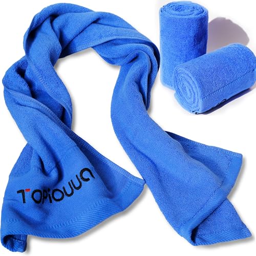 Unisex Sports Towels (Set of 2) Upgraded Version-Ultra-Soft Premium Quality100% Cotton Sweat-Absorbing Towels Ideal for Workouts, Workout Towels，Gym Towels Sessions, & Hiking Trips!