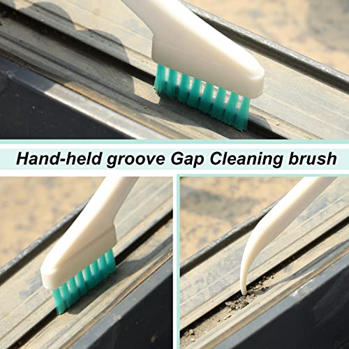 Nuenen 16 Pcs Small Household Cleaning Brushes - Deep Detail Crevice Cleaner Brush Set, Corner Space Keyboard Bottle Tile | Small Household Cleaning Brushes Set, 8 in 1 Bottle Cap for Small Holes, Deep Detail Crevice Brush Set, Crevice Cleaning Tool