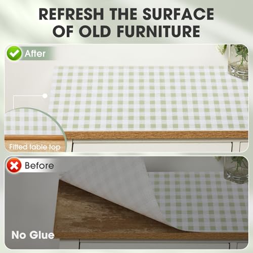 Drawer and Shelf Liner, Non-Slip Kitchen Cabinet Liners Non-Adhesive Thick Strong Grip Waterproof Washable Mats Protect Dresser Shelves Cupboard Bathroom Cabinets, Sage Green, 12 in X 10 FT - color: Sage Green Plaid, size: 11.8"W x 118"L