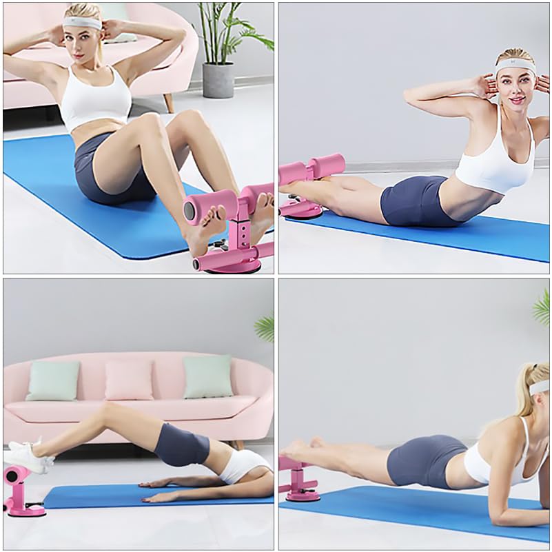 INOOMP Sit up Equipment Dual Pole Ab Trainer Sit up Assistant Device for Abdominal Exercise Crunches Aid Home Fitness Training Auxiliary Device Portable Floor Push up Bar