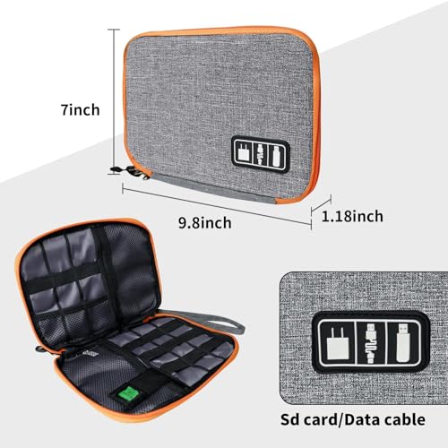 Lcsmaokin Electronics Travel Organizer,Portable Waterproof Electronic Travel Storage Bag for Small Charging Cord Storage,Charger,SD Card etc,for Travel,Business-Purple Black - color: B-Purple-Black, size: Single Layer