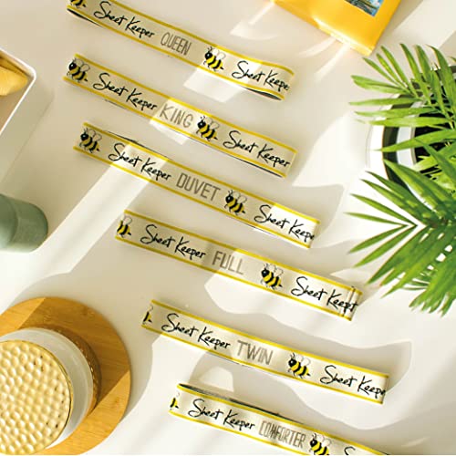 Sheet Keeper Bed Sheet Organizer Bands, 2-Pack - Made in USA Elastic Linen Labels for Folded Sheet Sets, Closet & Linen Storage Organization (Twin) - size: Twin