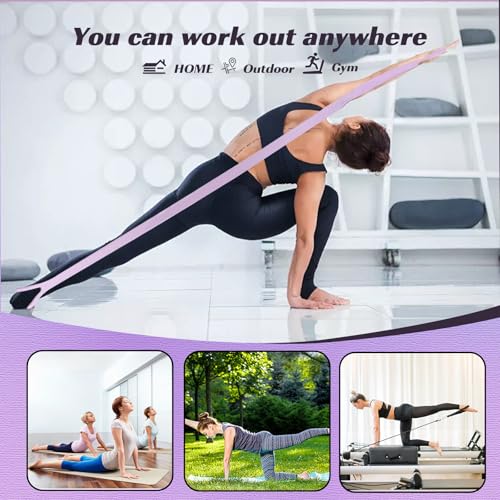 Resistance Bands, Figure 8 Fitness Resistance Bands with Handles, arm Bands for Workout - color: Light Blue