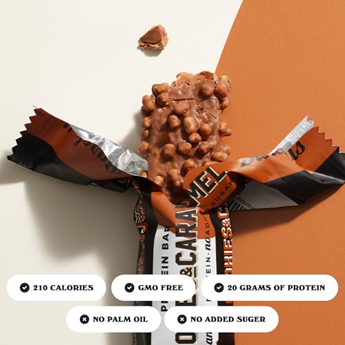 Barebells Protein Bars Cookies and Caramel - 24 Bars (2 Packs of 12), 20g High Protein Treats - Chocolate Nutrition Bar with 1g Total Sugars - On-The-Go Breakfast or Post-Workout Snack - size: 24 Count (Pack of 1)