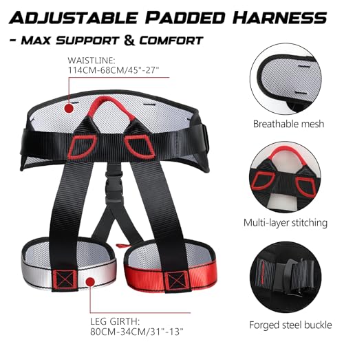 Heavy Duty Bungee Fitness Set – Professional 4D Bungee Resistance Band for Home Gym, Yoga & Air Dance – Adjustable Harness with 360° Rotational Device,Includes Workout Guide - size: M(132-154 pounds )