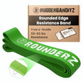 Rubberbanditz Rounded Edge Resistance Band | Compact and Light Weight Exercise Bands | Suitable for All Fitness Levels Users| Travel Friendly Resistance Bands for Working Out - color: Green