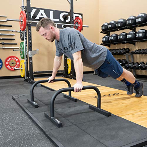 Valor Fitness Parallette Bars for Calisthenics, Push Ups, Dips, L-Sits and Handstand Training, Heavy Duty Bodyweight Strength Equipment, Pair Home Gym Workout