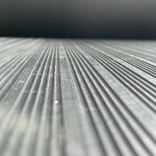 Rubber-Cal 03_167_W_CO_06 Composite Rib Corrugated Rubber Floor Mats, .13 inch Thick x 3ft x 6ft Roll, Black - size: 72"L x 36"W x 0.1"Th
