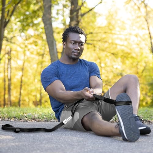 OPTP The Original Stretch Out Strap with Exercise Poster, USA Made Top Choice Stretch Out Straps for Physical Therapy, Yoga Stretching Strap or Knee Therapy (XL)