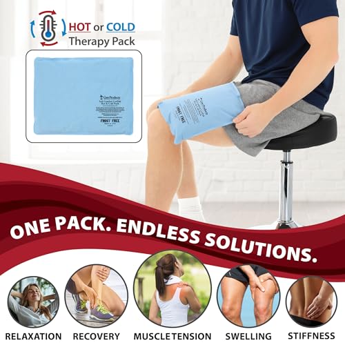 Reusable Hot & Cold Therapy Pack for Knee, Back & Shoulder Pain, Large | Flexible reusable therapy pack delivers soothing hot or cold therapy to help relieve pain, swelling, and muscle soreness. - size: Large - 10 x 13 Inch