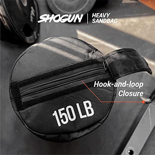 Shogun Sandbags for Working Out – Heavy Duty Workout Sandbag for Weight Training, Cross Training, Strongman, Fitness & Military Use – Adjustable Exercise Sand Bags for Full Body Training - color: Black, size: 50 LB