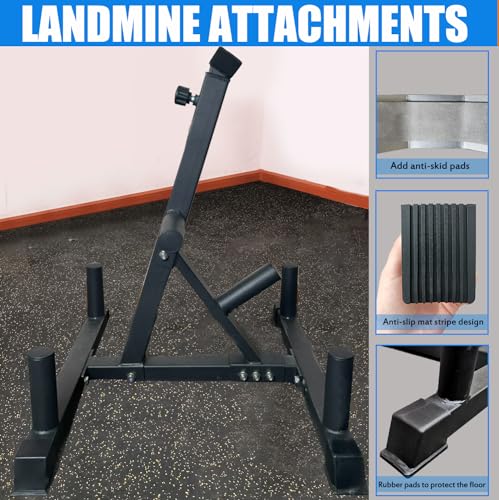 Viking Press Landmine Handle for 2-Inch Barbell, Hack Squat T-Bar Row Attachment Strength Training Accessories, Shoulder Press Landmine Attachment Equipment - color: Style O