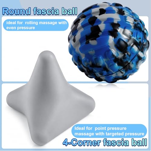 Manual Trigger Point Massager Ball – Deep Tissue Massage Tool for Myofascial Release, Muscle Knots, Plantar Fasciitis, Psoas, Hip Flexor & Iliacus Relief - color: Gray, size: 1-Pack | 2.8-inch