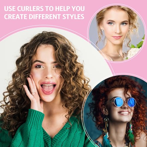 Syhood 43 Pcs Foam Sponge Hair Rollers Women 0.59 Inch Soft Sleeping Curlers Flexible Sponge Curler Tool and Rat Tail Comb for Hair Styling Hairdressing Overnight Curl and Volume(Pink Blue Yellow) - color: Pink Blue Yellow
