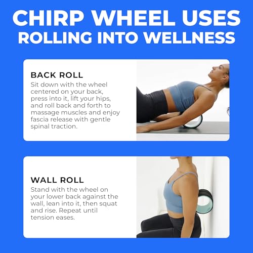 Chirp Wheel+ Foam Roller, Back & Neck Pain Relief, Mint 10-Inch - size: 10" - Medium