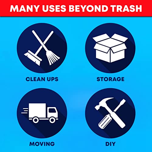 95-96 Gallon Trash Bags Heavy Duty (25 Bags w/Ties Value pack) Extra Large Trash Bags, 90 Gallon, 95 Gallon, 96 Gallon, 100 Gallon - size: 25 Count (Pack of 1)