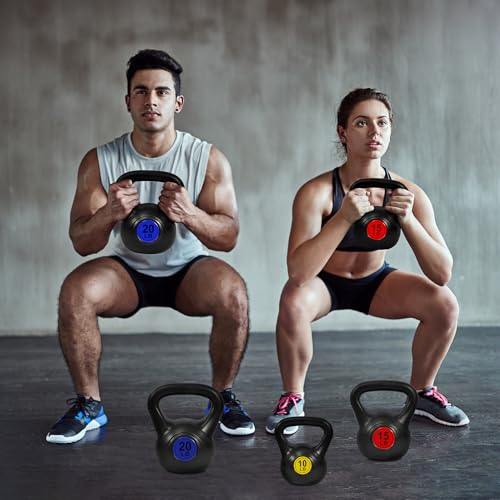 Fitvids Kettlebell Sets Piece Strength Training KettleBells Weight Set - style: 90LB Set of 6: 10/15/20LB Pair