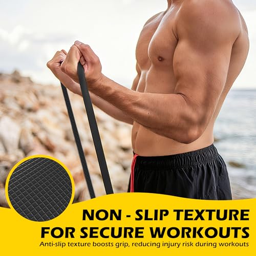 Pull Up Bands, Resistance Bands Set for Pull-Up Assistance, Exercise Bands with Door Anchor & Grip Pads for Men & Women Working Out, Physical Therapy, Muscle Training - color: Multicolor