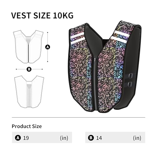 PROIRON Weighted Vest Soft Washable for Men Women 6.5lbs/11lbs/17.5lbs/22lbs,Fully Reflective Running Weight Vest,No Leakage Weighted Vest for Fitness,Workout,Weight Loss,Strength Training - size: 22 lb