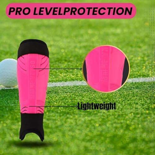 Osaka Field Hockey Shin Guards, Elite Protection, Lightweight, Breathable, Comfort Fit - Pink - size: Small